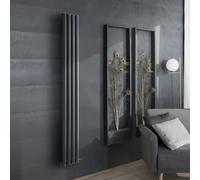 Radiador de Diseño Eléctrico - Aluminio Seco (sin Fluido Conductor) - 1784mm x 236mm (Panel Único) - Sin Termostato - Antracita - Revive Ardus