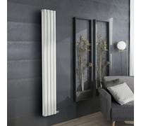 Radiador de Diseño Eléctrico de Aluminio Seco (sin Fluido Conductor) 1784mm x 236mm (Panel Doble) - Sin Termostato - Blanco - Revive Ardus