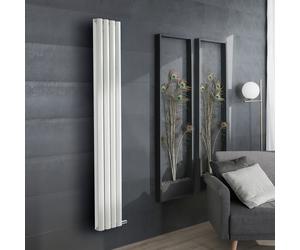 Radiador de Diseño Eléctrico de Aluminio Seco (sin Fluido Conductor) 1784mm x 236mm (Panel Doble) - Sin Termostato - Blanco - Revive Ardus