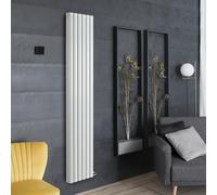 Radiador de Diseño Eléctrico de Aluminio Seco (sin Fluido Conductor) 1784mm x 354mm (Panel Doble) - Sin Termostato - Blanco - Revive Ardus