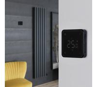 Radiador de Diseño Eléctrico de Aluminio Seco (sin Fluido Conductor) 1784mm x 354mm (Panel Único) - Con Termostato Wi-Fi - Antracita - Revive Ardus