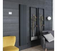 Radiador de Diseño Eléctrico de Aluminio Seco (sin Fluido Conductor) 1784mm x 354mm (Panel Único) - Sin Termostato - Antracita - Revive Ardus