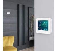 Radiador de Diseño Eléctrico de Aluminio Seco (sin Fluido Conductor) 1784mm x 354mm (Panel Único) - Termostato Wi-Fi Pantalla Táctil - Antracita