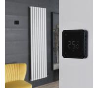 Radiador de Diseño Eléctrico de Aluminio Seco (sin Fluido Conductor) 1784mm x 472mm (Panel Único) - Con Termostato Wi-Fi - Blanco - Revive Ardus