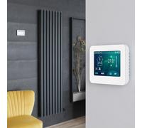 Radiador de Diseño Eléctrico de Aluminio Seco (sin Fluido Conductor) 1784mm x 472mm (Panel Único) - Termostato Wi-Fi Pantalla Táctil - Antracita