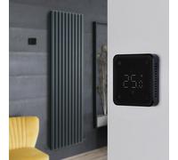 Radiador de Diseño Eléctrico de Aluminio Seco (sin Fluido Conductor) 1784mm x 590mm (Panel Doble) - Termostato Wi-Fi - Antracita - Revive Ardus