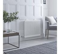 Radiador de Diseño Eléctrico Tradicional (Columnas Dobles) - Horizontal - 600mm x 785mm - Blanco - Termostato Wi-Fi - Pantalla Táctil - Regent