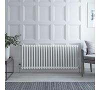Radiador de Diseño Horizontal Acero Tradicional Blanco 1873 Vatios