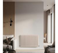 Radiador de Diseño Horizontal con Panel Plano - Panel Doble - 635mm x 980mm - Rosa (Rose Petal Pink) - Delta