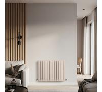 Radiador de Diseño Horizontal con Panel Plano - Panel Único - 635mm x 840mm - Rosa (Rose Petal Pink) - Delta