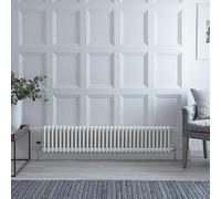Radiador de Diseño Horizontal Doble Blanco 300x1508mm Tradicional