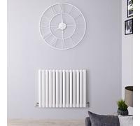 Radiador de Diseño Horizontal Doble Blanco 635x826mm 1029 Vatios Calefaccion Central de Agua