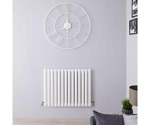 Radiador de Diseño Horizontal Doble Blanco 635x826mm 1029 Vatios Calefaccion Central de Agua