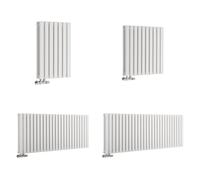 Radiador de Diseño Horizontal 518 Vatios 635 x 413 m Entre Eje 50mm Conexión Central Revive Caldae Blanco