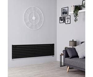 Radiador de Diseño Horizontal Negro 472 x 1600mm - 1018 Vatios