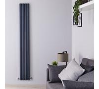 Radiador de Diseño Vertical Antracita 1800mm x 350mm - 716 Vatios - Revive Air