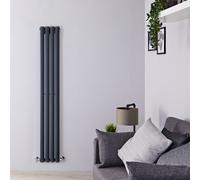 Radiador de Diseño Vertical Antracita 440 Vatios 1600mm x 236mm