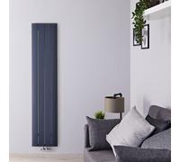Radiador de Diseño Vertical Antracita - 754 Vatios 1600mm x 375mm - Conexión Central - Aurora