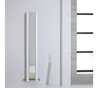 HudsonReed Radiador de Diseño Blanco Vertical con Espejo - Sloane - Disponible en Distintas Medidas