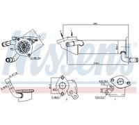 Radiador de gases de escape Acero 989282 NISSENS para PEUGEOT FORD CITROËN FIAT