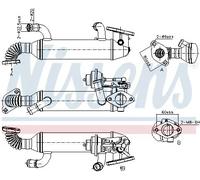 Radiador de gases de escape Acero 989290 NISSENS para VW TOUAREG MULTIVAN T5