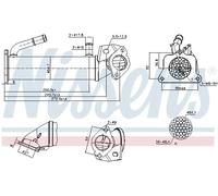 Radiador de gases de escape Acero 989322 NISSENS para FORD TRANSIT Autobús