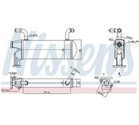 Radiador de gases de escape Acero 989327 NISSENS para VW CRAFTER 30-35 Autobús