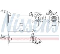Nissens Radiador recirculación de gases de escape 989401 Acero para Ford Transit
