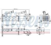 Radiador de gases de escape Acero 989404 NISSENS para FORD LAND ROVER