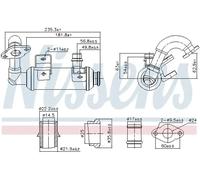 Radiador de gases de escape Acero 989407 NISSENS para FORD TOURNEO CONNECT S-MAX