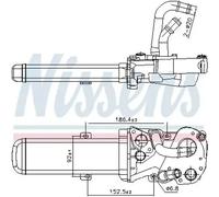Radiador de gases de escape Acero 989412 NISSENS para VW JETTA III BEETLE