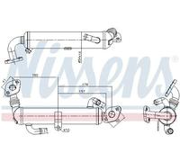 Radiador de gases de escape Acero 989434 NISSENS para OPEL MERIVA A Monospace