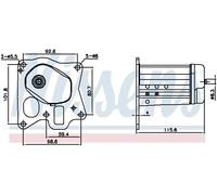 Radiador de gases de escape Acero 989455 NISSENS para SAAB OPEL