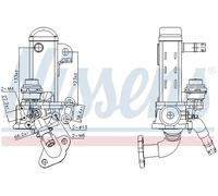 Radiador de gases de escape Acero 989461 NISSENS para NISSAN NAVARA NP300