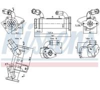 Radiador de gases de escape Acero 989474 NISSENS para LAND ROVER RANGE ROVER III