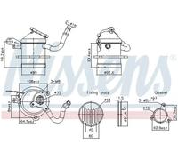 Radiador de gases de escape Acero 989480 NISSENS para MERCEDES-BENZ RENAULT