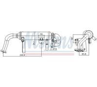 Radiador de gases de escape Acero 989482 NISSENS para OPEL FIAT SAAB ALFA ROMEO