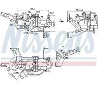 Radiador de gases de escape Aluminio 989273 NISSENS para FORD CITROËN PEUGEOT DS