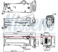 Radiador de gases de escape Aluminio 989284 NISSENS para VOLVO V60 I C30 S40 II