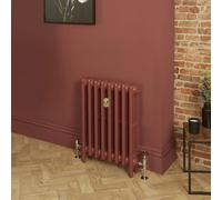 Radiador de Hierro Fundido - 3 Columnas - Acabado Rojo Ladrillo en Eating Room Red de Farrow & Ball - 660 x 321 x 101mm - Mercury