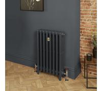 Radiador de Hierro Fundido - 4 Columnas - Acabado Gris Oscuro en Railings de Farrow & Ball - 960 x 263 x 140mm - Mercury