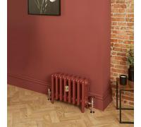 Radiador de Hierro Fundido - 4 Columnas - Acabado Rojo Ladrillo en Eating Room Red de Farrow & Ball - 560 x 263 x 140mm - Mercury