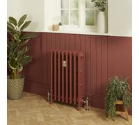 Radiador de Hierro Fundido - 4 Columnas - Acabado Rojo Ladrillo en Eating Room Red de Farrow & Ball - 760 x 271 x 175mm - Isabel