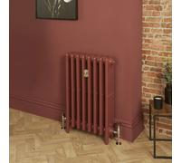 Radiador de Hierro Fundido - 4 Columnas - Acabado Rojo Ladrillo en Eating Room Red de Farrow & Ball - 960 x 263 x 140mm - Mercury