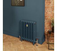 Radiador de Hierro Fundido de 3 Columnas - Acabado Azul en Hague Blue de Farrow & Ball - 560 x 263 x 101mm - Mercury