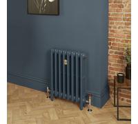 Radiador de Hierro Fundido de 3 Columnas - Acabado Azul en Hague Blue de Farrow & Ball - 660 x 263 x 101mm - Mercury