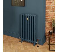 Radiador de Hierro Fundido de 3 Columnas - Acabado Azul en Hague Blue de Farrow & Ball - 860 x 263 x 101mm - Mercury