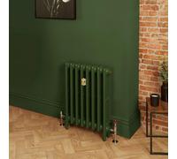 Radiador de Hierro Fundido de 3 Columnas - Acabado Verde en Duck Green W55 de Farrow & Ball - 660 x 263 x 101mm - Mercury