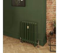 Radiador de Hierro Fundido de 3 Columnas - Acabado Verde en Duck Green W55 de Farrow & Ball - 860 x 263 x 101mm - Mercury