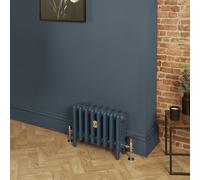 Radiador de Hierro Fundido de 4 Columnas - Acabado Azul en Hague Blue de Farrow & Ball - 560 x 263 x 140mm - Mercury